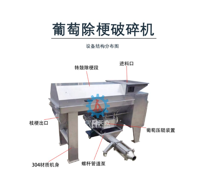 葡萄除梗破碎機